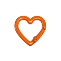 Mosquetón naranja con forma de corazón de aleación para llaveros y bolsos DIY - Corazón / Naranja Oscuro