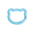 Lichtblauwe beervormige legering springring sluiting voor DIY sleutelhangers hobby - Beer hoofd veer gesp / Blauw