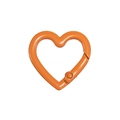 Mosquetón naranja en forma de corazón de aleación para llaveros y accesorios DIY - Corazón / Naranja Claro
