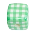 Green and white checkered acrylic square bead for DIY keychains and phone chains - New Dotted Grid (Green)