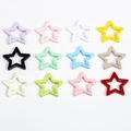Star shaped metal spring ring buckles in 12 assorted matte colors for DIY keychains - Pentagram / 31*32mm / Random Color