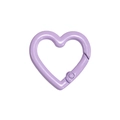 Mosquetón de metal púrpura en forma de corazón para llaveros y accesorios de bricolaje - Corazón / Violeta Claro