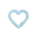 Mosquetón en forma de corazón azul claro para llaveros hecho de aleación de metal - Corazón / Azul Agua