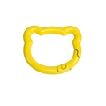 Gele beer-vormige veerring DIY-sleutelhanger legering metalen verbindingshaak - Beer hoofd veer gesp / Geel