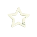 Star-shaped spring hook metal keyring connector in ivory white finish - Pentagram / 31*32mm / Off White