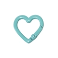 Mosquetón en forma de corazón verde menta para llaveros DIY y accesorios - Corazón / Esmeralda