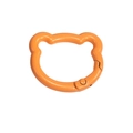 Oranje beervormige aluminium veerring karabijnhaak met matte lakafwerking voor DIY - Beer hoofd veer gesp / Oranje