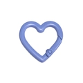 Mosquetón de resorte en forma de corazón azul púrpura mate para llaveros DIY - Corazón / Púrpura Taro