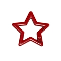 Star-shaped spring ring keychain in bright red finish for DIY craft accessories - Pentagram / 31*32mm / Red