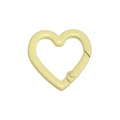 Cierre de resorte en forma de corazón amarillo claro para llaveros y accesorios - Corazón / Amarillo Pálido