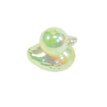 Perla a forma di anatra gialla iridescente con finitura lucida per gioielli fai-da-te e hobby - Anatra / Sirena Verde