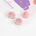 Pink and purple iridescent lotus pod charms for DIY jewelry and phone chains - Solid Light Pink Iridescent