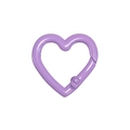 Mosquetón de corazón lila lavanda en aleación para la creación de llaveros DIY - Corazón / Violeta Claro