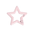 Pink star-shaped alloy spring clasp with smooth painted finish for DIY keychains - Pentagram / 31*32mm / Light Pink