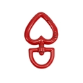 Red heart-shaped swivel lobster clasp with spring gate for DIY keychains - Large / Large-Red