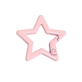 Pink star-shaped alloy spring clasp for DIY keychains and accessory attachments - Pentagram / 31*32mm / Light Pink