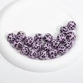 Purple leopard print acrylic round beads for DIY jewelry making and keychains - Solid Leopard Print / 16mm / Purple