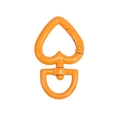 Orange heart-shaped alloy spring ring swivel clasp for DIY keychain accessories - Large / Large - Orange