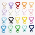 Chiusure a moschettone a forma di cuore in 20 colori macaron per portachiavi fai-da-te - Colore Casuale