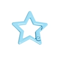 Light blue star-shaped alloy spring clasp for DIY keychains and bag accessories - Pentagram / 31*32mm / Blue