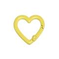 Mosquetón de corazón amarillo de aleación para llaveros y accesorios DIY - Corazón / Amarillo oscuro