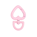 Pink heart-shaped spring clasp and swivel d-ring for DIY keychain accessories - Large / Large-Bright Pink