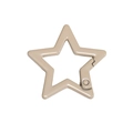 Beige matte star shaped spring clip hook for DIY keychains and accessory crafts - Pentagram / 31*32mm / Milk Tea