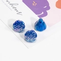 Iridescent blue lotus pod beads for DIY jewelry making and phone chain accessories - Solid Light Royal Blue Iridescent
