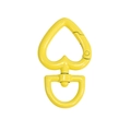 Bright yellow heart-shaped metal spring ring with swivel hook for DIY keychains - Large / Large-Deep Yellow