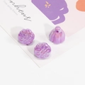 DIY purple iridescent lotus root acrylic bead accessories for handmade jewelry crafts - Solid Dark Purple Iridescent