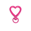 Chiusura a molla a forma di cuore rosa rosso in lega con anello rotante per portachiavi - Rosa Rossa