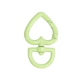 Light green matte heart-shaped spring hook and swivel ring for DIY keychain crafts - Large / Large-Fruit Green