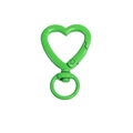 Chiusura a scatto a cuore verde erba con finitura laccata per portachiavi fai-da-te - Verde Smeraldo