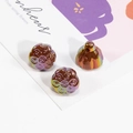 Iridescent aurora lotus seed head beads for DIY jewelry and accessory making - Solid Dark Coffee Iridescent