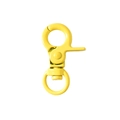 Bright yellow metal swivel snap hook DIY craft key ring accessory with 360 rotation - Yellow