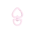 Pink heart-shaped spring clasp with swivel D-ring for DIY jewelry and keychains - Large / Large-Pale Pink