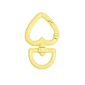 Pale yellow heart-shaped swivel lobster clasp with spring gate for DIY accessories - Large / Large-Light Yellow