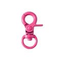 Bright pink metal swivel spring hook clasp for DIY keychains and accessory making - Rose Red