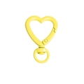 Chiusura a moschettone a cuore giallo brillante per portachiavi e accessori per borse - Giallo Chiaro