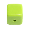 Neon green square acrylic bead with large hole for DIY jewelry and crafts - Extra Large (15.5mm) / Green