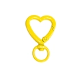 Chiusura a moschettone gialla a forma di cuore con anello girevole per portachiavi fai da te - Giallo scuro