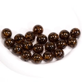 Polished acrylic leopard print round beads with center holes for DIY jewelry making - Transparent Leopard Print / 16mm / Dark Coffee