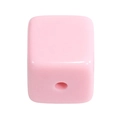 Light pink square acrylic bead with center hole for DIY keychain and jewelry making - Extra Large (15.5mm) / Pink