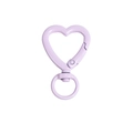 Chiusura a cuore viola lavanda e anello girevole per portachiavi fai-da-te in lega - Viola Chiaro