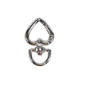 Polished silver heart-shaped lobster swivel clasp made of durable zinc alloy for DIY crafts - Small / Small-White K