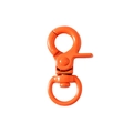 Vibrant orange swivel snap hook with alloy spring clasp for DIY keychains and bags - Dark Orange