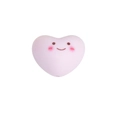 Perlina a cuore rosa in acrilico con faccina sorridente per creazione gioielli DIY - Sorriso Occhio Cuore / Viola