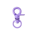 Purple alloy swivel lobster clasp and spring hook for DIY keychain accessories - Deep purple