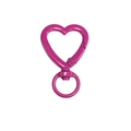 Chiusura a cuore in metallo rosa acceso con anello rotante a 360 gradi in lega - Viola Rosa Scuro