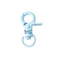 Light blue metal lobster clasp with spring hook and swivel ring for DIY keychains - Aqua